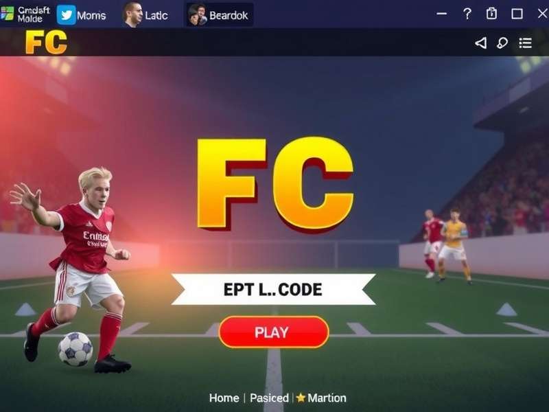 FC Mobile gameplay screen showing code redemption