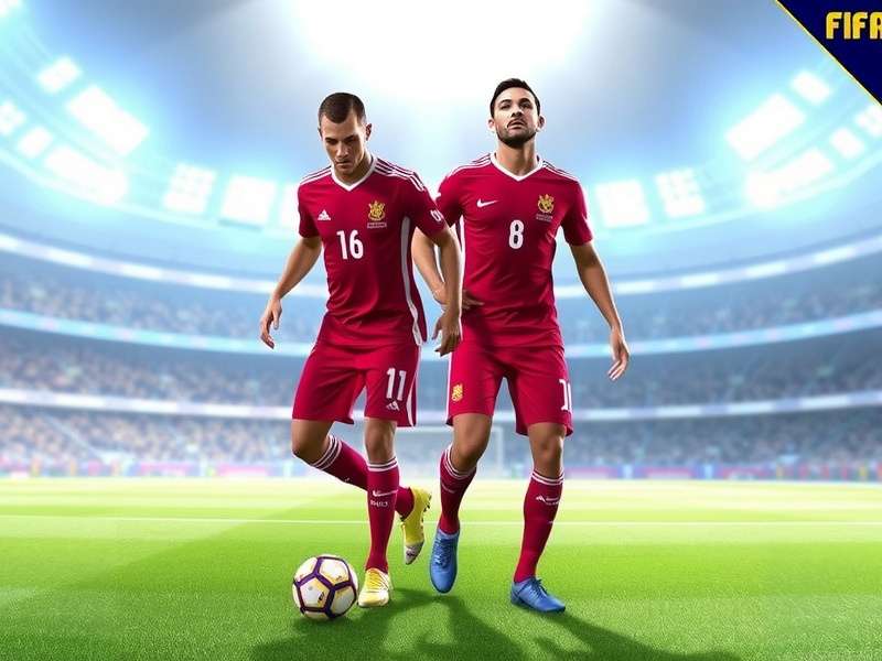 FC Mobile gameplay on a mobile phone showing a stunning goal