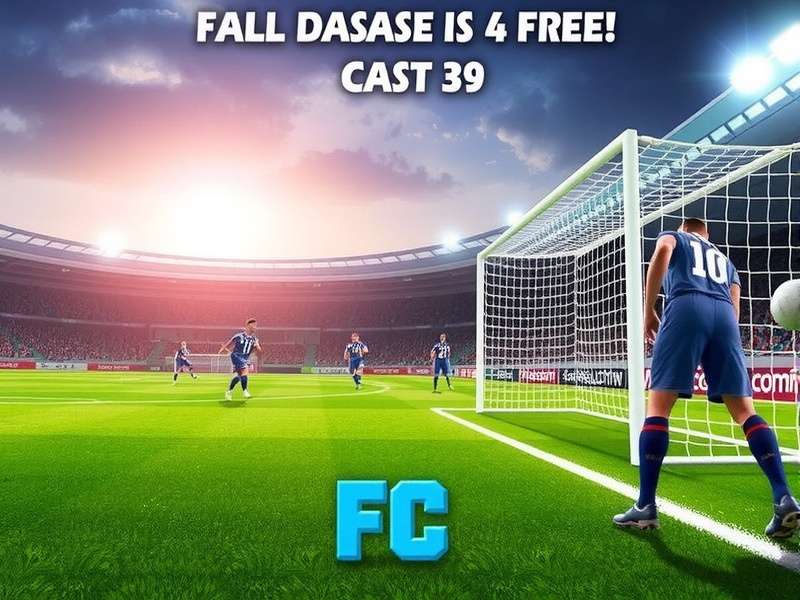 FC Mobile gameplay screenshot showing a player attacking the goal