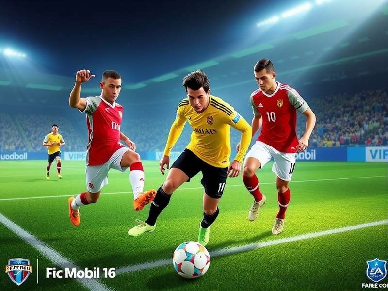 FC Mobile gameplay screenshot showing intense match action