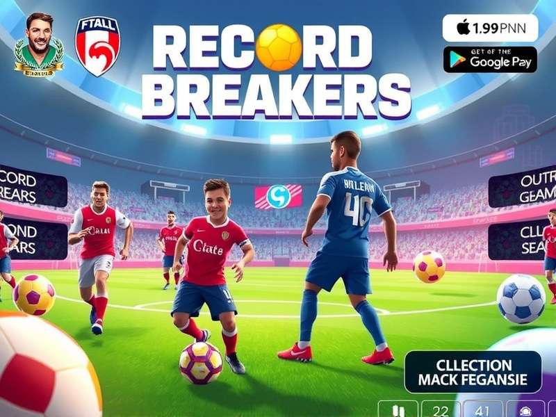 Record Breakers FC Mobile gameplay screenshot showing special player cards