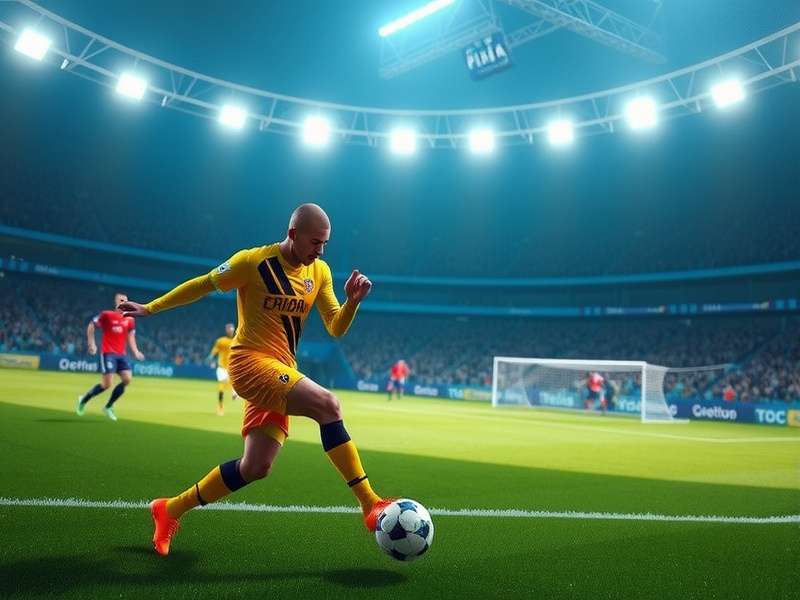 FC Mobile gameplay screenshot showing intense football action on a mobile screen