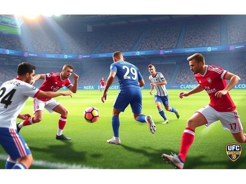 Visual diagram showing a hybrid squad in FC Mobile with chemistry lines connected