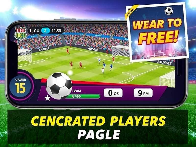 Mobile football game screenshot showing FC Mobile gameplay