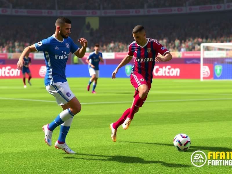 FC Mobile gameplay screenshot showing intense football action