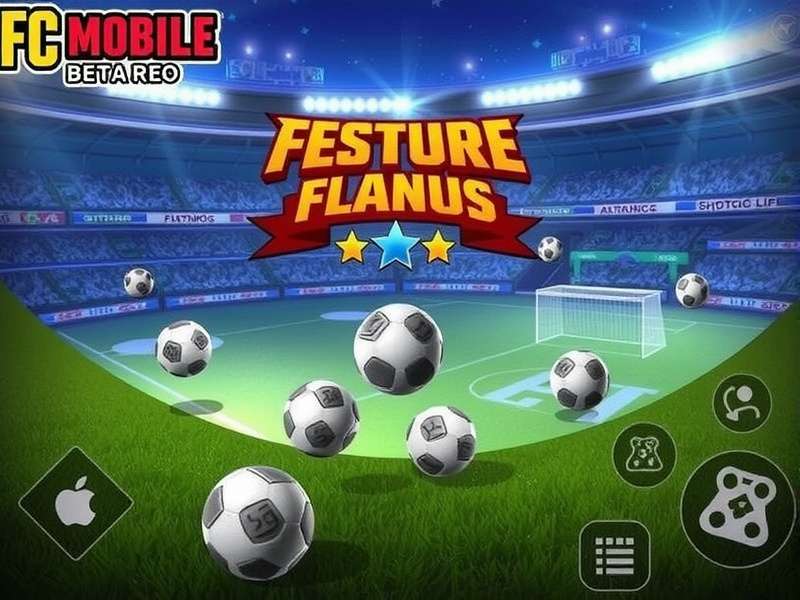 FC Mobile Beta gameplay screenshot showing intense football action