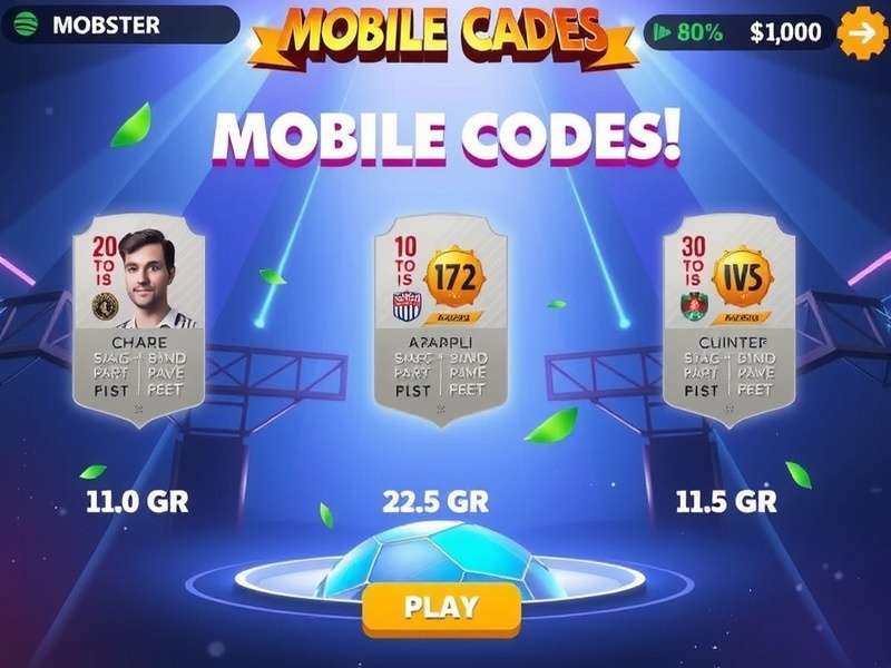 FC Mobile game interface showing player pack opening animation