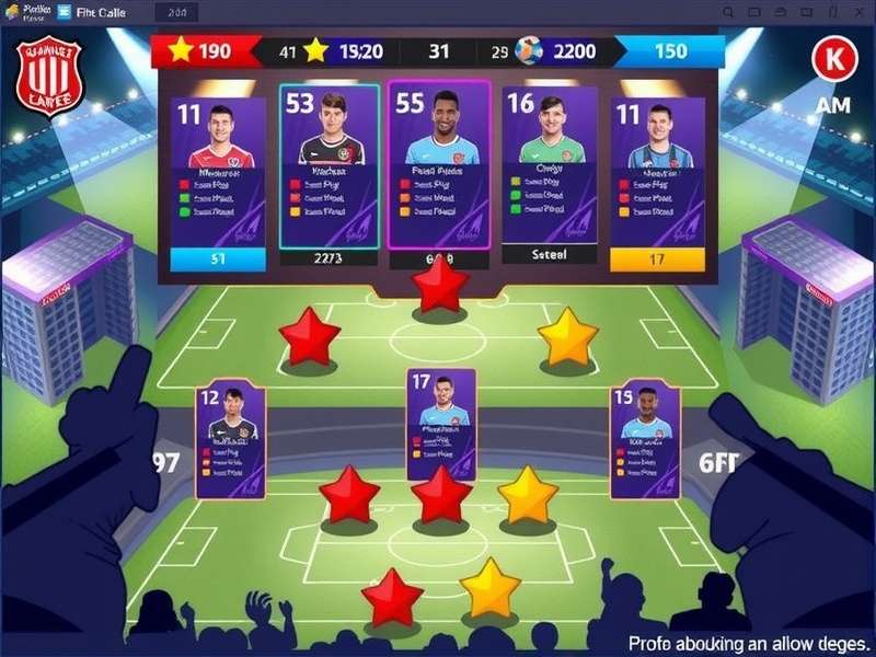FC Mobile Team Chemistry visualization showing strong links between players