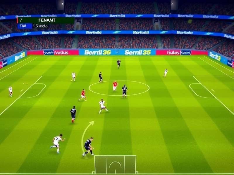 FC Mobile gameplay showing football match on mobile device with Indian stadium atmosphere