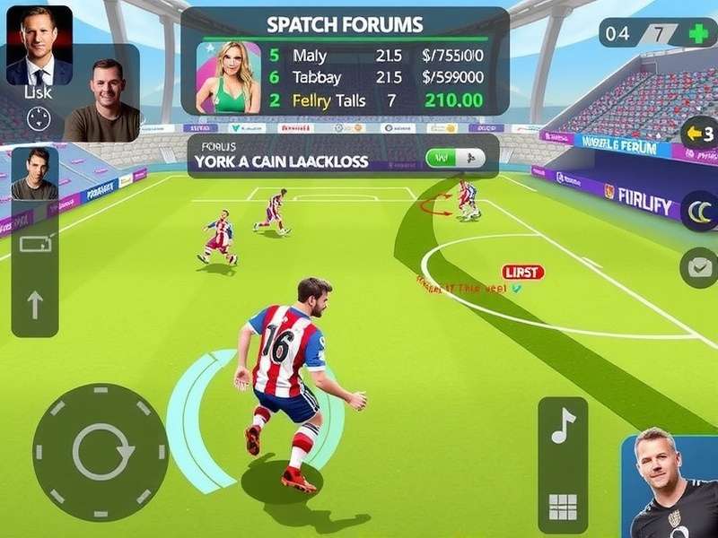 FC Mobile gameplay action shot featuring football players on a mobile screen