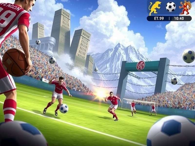 FC Mobile gameplay on a laptop with football controller and mobile phone