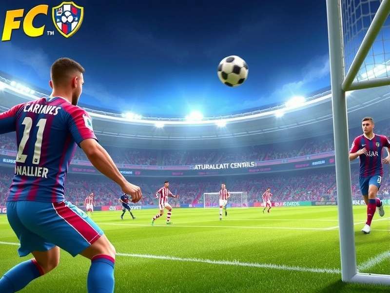 FC Mobile App gameplay on a smartphone with Indian football fans celebrating